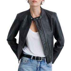 Mango 100% Leather Jacket