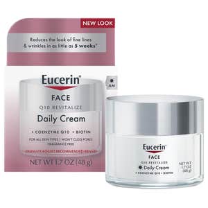walgreens, Eucerin Q10 Revitalize Anti Wrinkle Face Cream + Biotin Moisturizer Fragrance Free