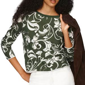 anthropologie, Maeve Caitlin 100% Cotton Boxy Long Sleeve Tee