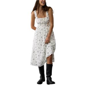 AE Corset Floral Midi Dress