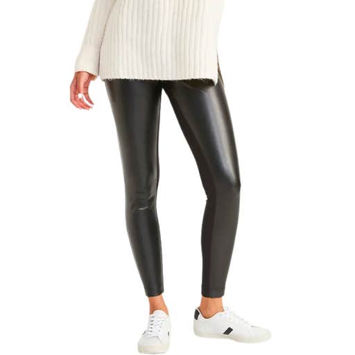 oldnavy, Old Navy High-Waisted Faux-Leather Panel Leggings