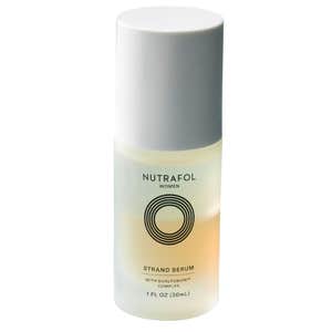a bottle of Nutrafol hair serum
