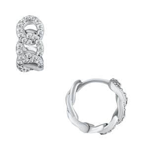 Ellie Vail Anika Chain Huggie Hoop Earring