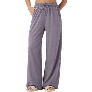 halara, Halara High Waisted Drawstring Pocket Wide Leg Baggy Casual Pants
