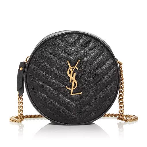bloomingdale's, Saint Laurent Vinyle Round Quilted Leather Camera Bag
