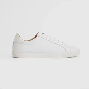100% Leather Everyday Sneaker in White