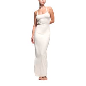 COTTON RIB LONG CAMI DRESS