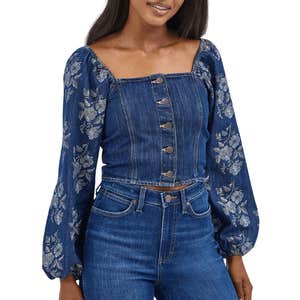Wrangler Wrangler Denim Cropped Blouse