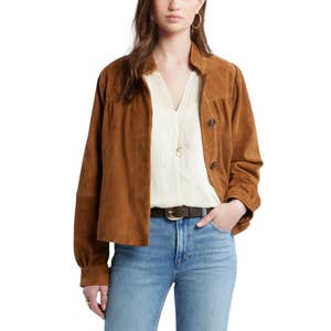 nordstrom, Treasure & Bond Suede Balloon Sleeve Jacket