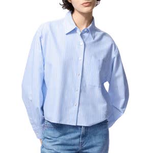 UNIQLO Oxford Boxy Cropped Shirt