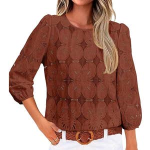 Amazon; Sampeel 3/4 Lenght Sleeve Blouse