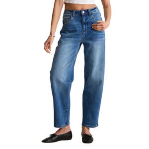 quince, Quince Bella Stretch Barrel Jeans