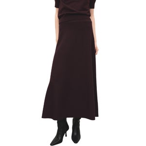 MANGO Wool-Blend Knitted Skirt