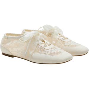 vivaia, VIVAIA Square-Toe Lace-Up Sneakerinas (Cristina)