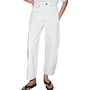 zara, Zara ZW Collection Ankle Relaxed Mid-Rise Jeans