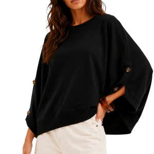 nordstrom rack, BLUEGREY Geo Button Sleeve Cotton Sweater