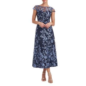 Nordstrom; JS Collections Meredith Floral Embroidery A-Line Dress
