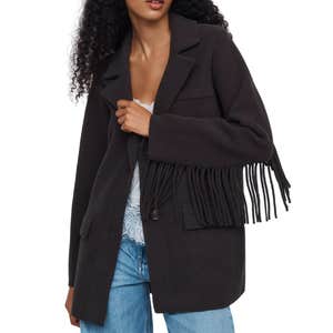 anthropologie, NVLT Fringe Blazer Coatigan