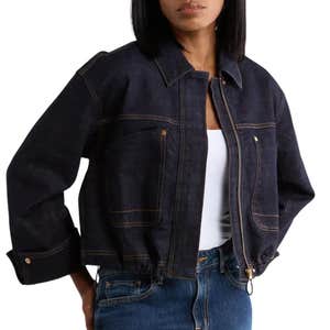 Democracy Utility Denim Bomber Jacket