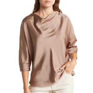 Nordstrom Rack; Renee C Cowl Neck Satin Blouse