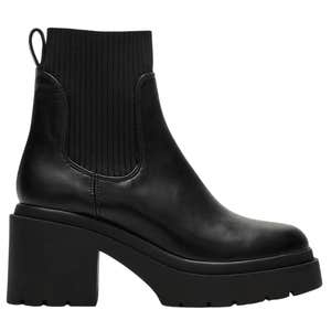Steve Madden KOA Black Lug Sole Chelsea Ankle Boot