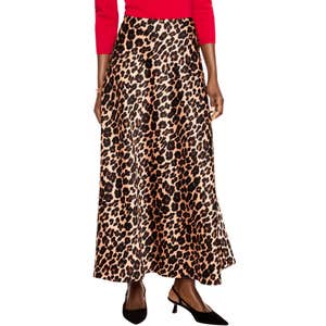 Talbots Satin Maxi Skirt - Opulent Ocelot