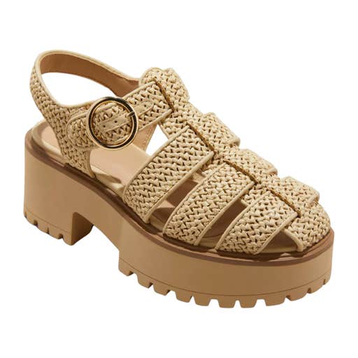 target, Wild Fable Elide Raffia Fisherman Platform Heels With Memory Foam Insole