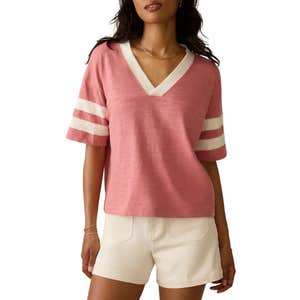 nordstrom, Faherty Varsity V-Neck Organic Cotton T-Shirt