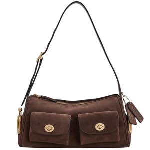 shopbop, Coach Suede Turn-Lock Haver Shoulder Bag