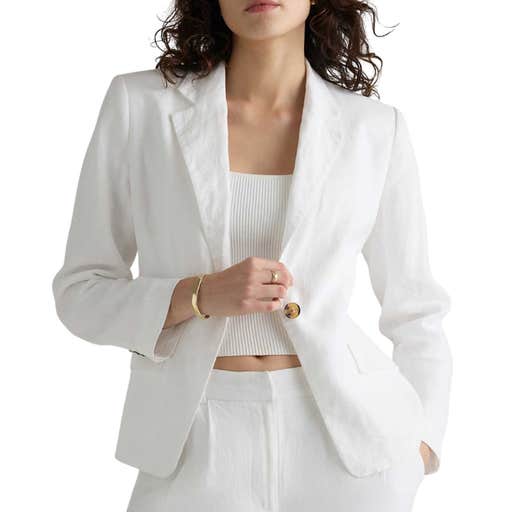 quince, Quince European Linen Structured Blazer