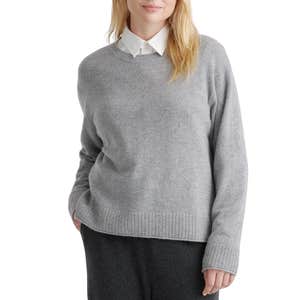Quince Mongolian Cashmere Boxy Crewneck Sweater