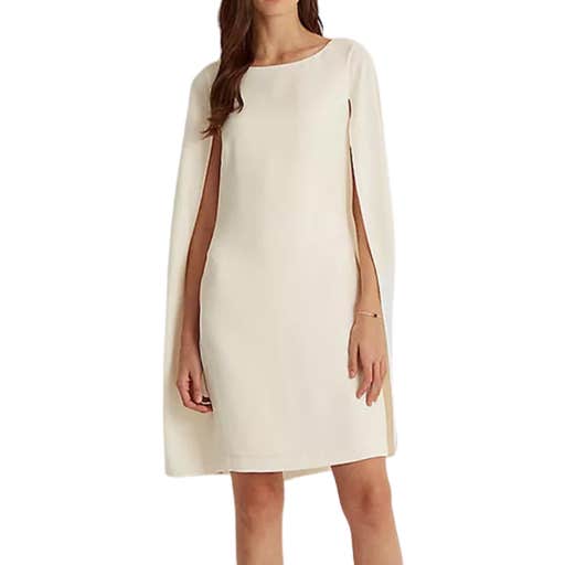 macys, Lauren Ralph Lauren Georgette Cape Dress