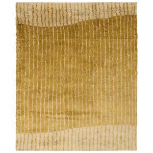 Lulu and Georgia Bhari Hand-Knotted Wool Shag Rug