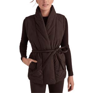 Quilted Puffer Belted Vest