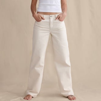 Banana Republic; Mid-Rise 90s Classic Jean against a beige background