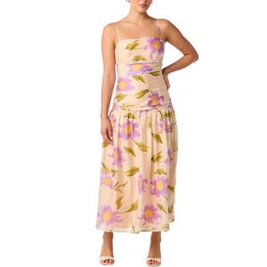 ASTR the Label Ava Floral Drop Waist Midi Dress