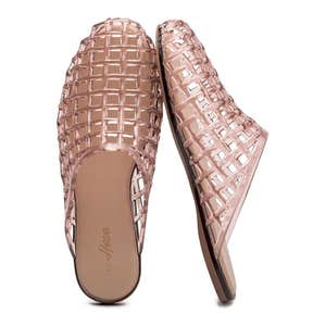 heva women's beige jelly slide sandals