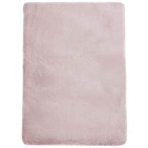 iliebe Mmlior Faux Rabbit Fur Pink Fluffy Cozy Furry Area Rug