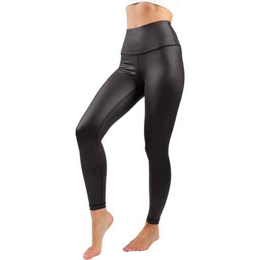 amazon, 90 Degree By Reflex High Waist High Shine Faux Leather Leggings
