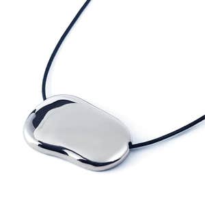 Grozilym Store 18K Chunky Silver Pendant Necklace