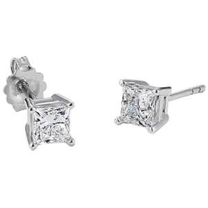 shane co, Shane Co. 1 tcw Princess Cut Lab-Grown Diamond Studs