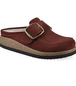 White Mountain Leather Fur Lined Clogs - Bueno