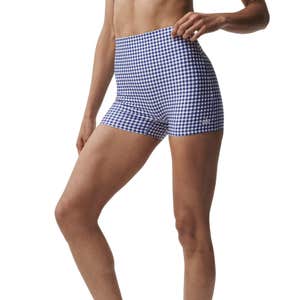 ALO 3’’ Airlift Gingham High-Waist Sleek Short in Navy