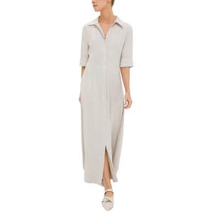 STAUD Natural Joan Linen Dress
