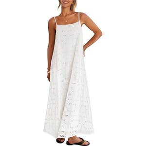amazon, MEROKEETY Summer Spaghetti Straps Sundress
