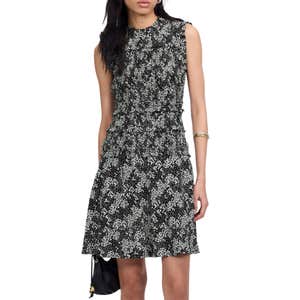 Madewell Floral Smocked Crewneck Minidress