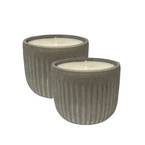 K. Hall Grooved Cement Citronella Candle