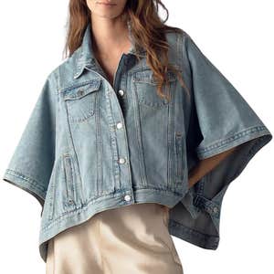 anthropologie, Pilcro Weston Denim Cape Jacket