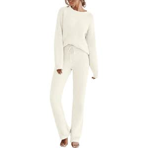 MEROKEETY Fuzzy Fleece 2-Piece Pajama Set