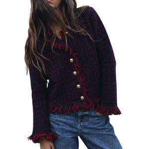 zara, Zara Structured Frayed Cardigan